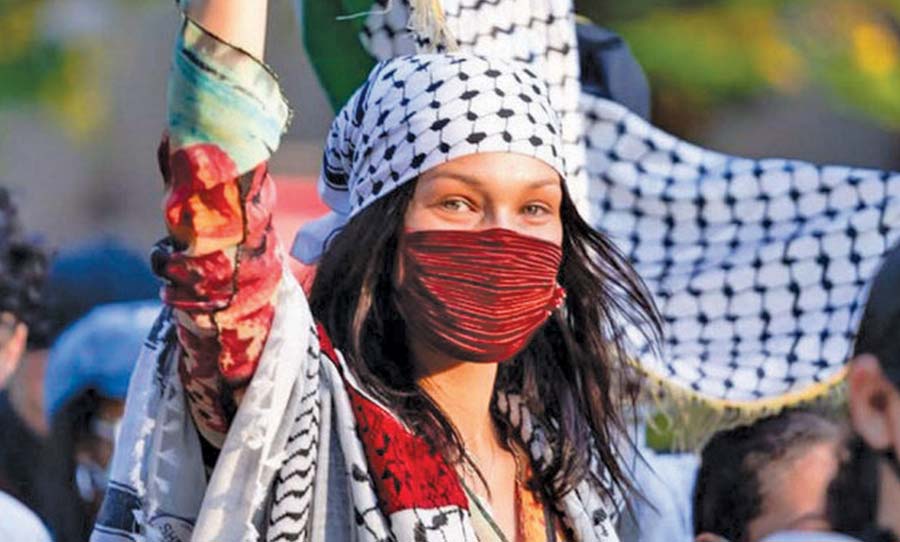 بيلا حديد تظهر في كليب “غزة تنادي” - Newsme
